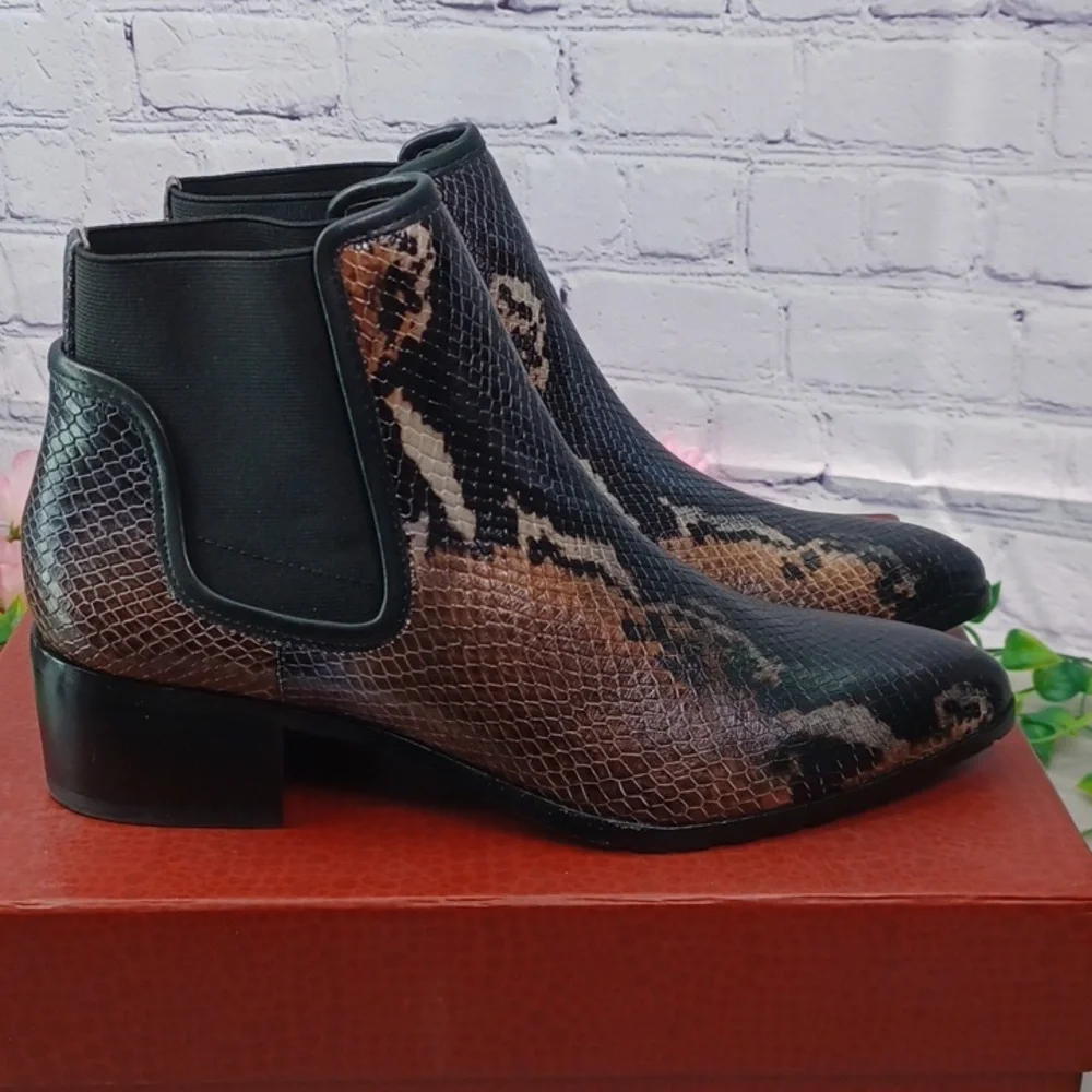 Donald J. Pliner Dyla Painted Snake Bootie NIB
